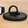 Miniatyrbillede 4 af 5: 2 i 1 ur-opladningsstation bærbar kabel opbevaringsbar multifunktionel kabelopruller til iWatch sort
