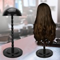 Miniatyrbilde 6 av 8: Parykk Stativ Rund Form Bærbar Stall Parykk Hat Stativ for Frisør Frisør Student