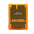 Miniatyrbillede 1 af 8: Lagerkortadapter Gennemsigtig Plug and Play Professionel spilkonsol Hukommelseskortlæser til PS2 Orange