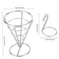 Miniatyrbilde 8 av 8: Plettert pommes frites-stativ, buffé-kjegle, snacks-displaystativ, pommes frites-kurver (enkelt kopp)