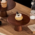 Miniatyrbillede 4 af 5: Elegant Træ Kageopsats - Høj Fodet Dessertdisplay Tallerken