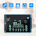 Miniatyrbilde 3 av 5: 12 Elektronisk Digital LCD Skrivebrett Tegnebrett Grafikk For Barn Gaver Zzs -GSL Blå