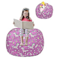 Miniatyrbilde 1 av 5: Unicorn Sittepose Oppbevaring - Barneleke Organizer for Kosedyr - 32In Zekai