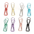 Miniatyrbillede 1 af 8: 40 stk. Metal Små Clips Hule Fisk Form Farve Pose Forseglingsregning Papirholder Kontor Stationery