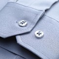 Miniatyrbild 5 av 5: Smallast Slim Fit Solid Färg Män Herrkläder Långärmad Skjorta - Grå