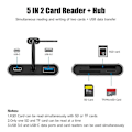 Pikkukuva 3 / 5: Uusi USB 3.0 -muistikortinlukija 5 in 1 USB-C - TF SD XQD -kortille