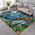 Miniatyrbilde 4 av 5: Nordisk Stil Tepper 3d Dinosaurtrykk Tykt Teppe For Stue Nattbord Soverom Fjærteppe Husholdningsflanellmatte/tepper7 120cmx180cm