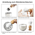 Miniatyrbilde 4 av 5: 3-i-1 Barberkostsett Barberkopp og Barberkoststativ Barberkostholder Juni 6.15