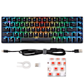 Miniatyrbillede 1 af 8: Trådløst 2.4 G mekanisk tastatur sort 68 taster RGB dynamisk baggrundsbelysning trådløst gaming tastatur til WindowsRed Switch