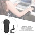 Miniatyrbild 5 av 5: Datorarmstöd, Ergonomiskt tangentbords handledsstöd Roterande handledsstöd för bord (Svart)