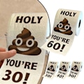 Pikkukuva 3 / 5: 2 Rullaa Hauska WC-paperirulla Syntymäpäivälahjat Yhteensopiva Naisille Miehille Lahja WC-paperi Kylpyhuone Kepponen Vitsi Hauska Paperi, 60-B15