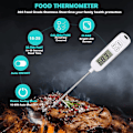Miniatyrbillede 4 af 5: Digitalt køkkentermometer med stort LCD-display - Perfekt til varme drikke, grillning, BBQ og marmeladefremstilling