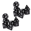 Miniatyrbillede 2 af 8: 14 stk. Multi Facet Terninger Hvide Tal Digital Terninger Brætspil Lærende Terninger Sæt