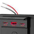 Miniatyrbillede 3 af 5: Bil USB-oplader Autocamper Oplader Stikpanel til Motorcykel Både Bus Blåt Lys-Rødt Lys Rødt Lys