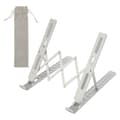 Bærbar computerstativ i aluminiumslegering, mini foldbart, 10 niveauer justering, hul varmeafledning, bærbar holderforhøjer