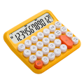 Miniatyrbillede 3 af 8: 12-cifret lommeregner Stort LCD-display Stor knap Standard mekanisk switch-regnemaskine til kontorskolehjem Citrongul