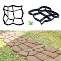 Miniatyrbillede 5 af 8: Kunstneriske gulvforme i plast til belægning, gårdhave, have, trin til veje, betonform