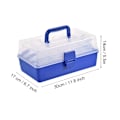 Miniatyrbilde 5 av 8: 3-lags plast fiskeutstyr tilbehør Oppbevaring Holer Box for lokkekroker