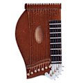 Miniatyrbillede 2 af 8: Guzheng Model Træ Miniature Guzheng Musikinstrument Model Display til Hjemmeindretning