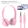 Pikkukuva 3 / 5: Langalliset kuulokkeet Over Ear Kuulokkeet Stereokuulokkeet mikrofonipelillä FM Music Earpiece Pink