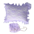 Pikkukuva 7 / 8: Vastasyntyneen valokuvaushattu ja tyyny, pehmeä, ihoystävällinen, söpö ja elegantti pitsihattu, valokuvausrekvisiitta (vaaleanpunainen hattu ja tyyny)