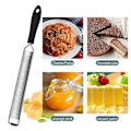 Miniatyrbillede 5 af 5: Manuelt Rivejern & Citrus Zester Premium Klassisk Skarpt Rustfrit Stål Zester Rivejern, ideelt til Parmesan, Hård Ost, Ingefær, Chokolade, Muskatnød a