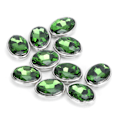 Pikkukuva 7 / 8: 10 kpl kynsitimantteja 10x14mm soikea kynnetön reuna irrotettavat vaatteet laukut kengät hatut käsin ommellut tarvikkeet (vihreä)