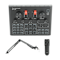 Miniatyrbild 2 av 8: Podcast-utrustningspaket Brusreducering Stabil inspelningsstudiopaket Ljudkort Mixer för Livestreaming