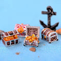 Miniatyrbillede 2 af 7: Skatkiste Dekoration Antik Akvarium Dekoration Realistisk Holdbar Kunsthåndværk Ornamenter