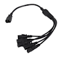 Miniatyrbillede 7 af 8: UPS PDU C14 til 5 X C13 strømadapterkabel han til hun 10A 250V Y splitter strømadapterkabel 1,6 fod