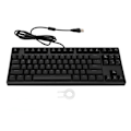 Miniatyrbillede 1 af 8: Mekanisk tastatur 87 taster rød switch ergonomisk fleksibel hurtig respons kablet tastatur til pc computer bærbar sort