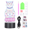 Miniatyrbild 1 av 8: LED-diamantmålning nattlampor akrylfärgändring touch USB 3D-gåvor DIY heminredning