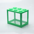 Miniatyrbillede 1 af 5: Blå Mini Beta Fisketank Sæt med Grus, Planter og Fodersten