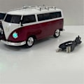 Miniatyrbillede 3 af 5: Farverig Mini Bluetooth Højttaler Bilform Mini Bus Højttaler Understøtter Fm +U Disk Indsæt Kort Mini Bus Form Højttaler Grøn