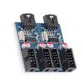 Miniatyrbillede 8 af 8: 9Pin 1 til 4 Splitter USB Motherboard 2.0 Fordeler Udvidelsesmodul Computer Tilbehør