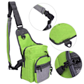 Pikkukuva 4 / 8: Multi polyesterikalastusvälineet Crossbody-laukku ulkourheiluun, retkeilyyn, matka-olkalaukut (vihreä)