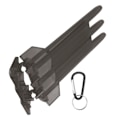 Miniatyrbillede 7 af 8: Universal bærbar dartboks ABS-etui 3 ærmeopbevaring med aluminiumlegering hængespænde sort