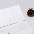 Miniatyrbillede 1 af 5: Fold ud paletten hvid reversibel plast aflang akvarel paletten til maler studerende