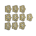 Miniatyrbillede 8 af 8: 10 stk. kronebroderede patches til at skjule pletter eller skader - gyldne DIY-kroner til tøj, håndtasker, hatte og bukser