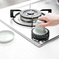 Miniatyrbillede 2 af 5: Grøn Fliserensesvamp i Rustfrit Stål Køkkenrensebørste med Bakke Opvask Hånd