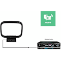 Miniatyrbilde 2 av 5: AM FM Loop Antenne 2 Pin Bare Ledningstilkobling AM Antennekabel Ledning For Bordstereo Mottaker Innendørs Radiomottaker