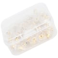Miniatyrbillede 8 af 8: 100 stk. ørestikker bagstopper udskiftning gennemboret bagstopper æske DIY materiale smykke tilbehør