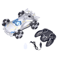 Miniatyrbillede 3 af 8: Fjernbetjent bil 360° Easy Drift 1:12 Seje forlygter Slidstærk stødsikker RC bil til børn Sølv
