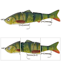 Pikkukuva 6 / 8: 12cm/18g ABS-muovia moniosainen keinotekoinen kalastusviehe uinti syötti merikovat vieheet kalastustarvikkeetY145-2