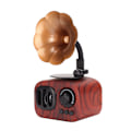 Pikkukuva 3 / 8: Retro Bluetooth-kaiutin Trumpet Flower Professional Strong Bass Portable Wood Style Stereo-kaiutin kotiinTumma puun väri