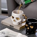 Miniatyrbilde 5 av 5: Halloween Skull Cup med Håndtak Uten Lokk Keramisk Kopp Morsom Vann A
