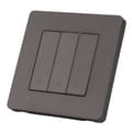 Miniatyrbillede 6 af 8: 3 Gang Smart Kontrolpanel APP Timing Intelligent Afbryderpanel Rebound Type AC100‑240V Grå