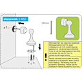 Miniatyrbilde 5 av 5: Magnetisk dørstopp i rustfritt stål-look - Dørstopp med gulv- og veggmontering - Magnetisk dørstopp - 4,9 x 5,8 x 8,3 cm