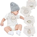 Miniatyrbild 2 av 5: Set med 4 Pojk-haklappar, Flick-haklapp Födelse Baby Haklapp Pojk- Flick-haklapp