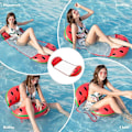Miniatyrbild 4 av 5: Uppblåsbar Pool Float, Vattenhängmatta, 4 i 1 Flytande Uppblåsbar Poolhängmatta (Sadel, Solstol, Hängmatta och Jolle), Portabel Pool Float (Vattenmelon)